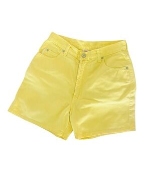 Bongo Vintage 90’s Y2k High Waisted Mom Festival Denim Shorts Daisy Yellow